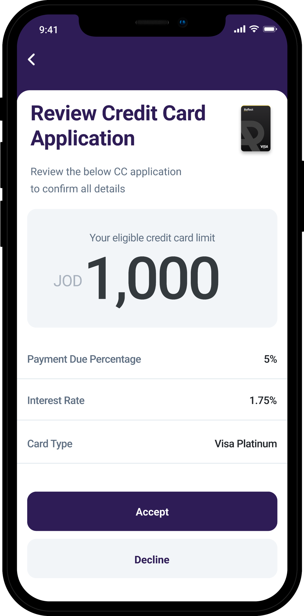 Credit Card - Reflect